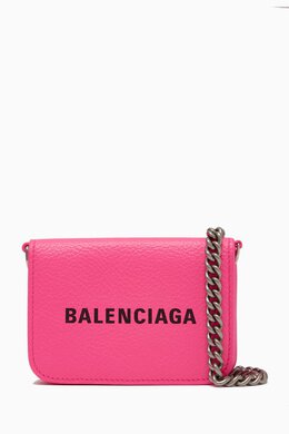 Balenciaga: Розовый картхолдер Cash