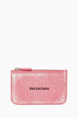 Balenciaga: Розовый картхолдер Cash