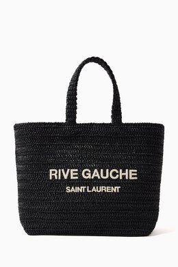 SAINT LAURENT: Чёрная сумка-шоппер Rive Gauche