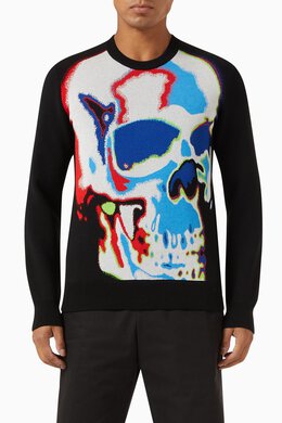 Alexander McQueen: Жаккардовый свитер Skull