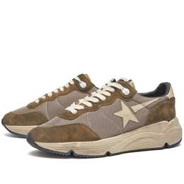 Golden Goose: Зелёные кроссовки  Running Sole