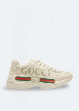 Gucci: Белые кроссовки  Rhyton