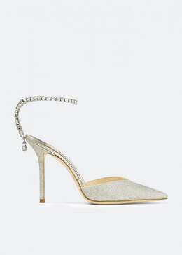 Jimmy Choo: Серебристые туфли  Saeda