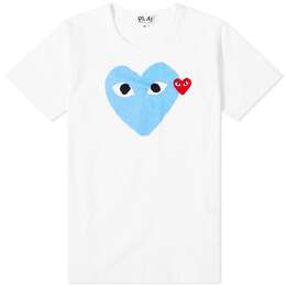 Comme Des Garçons Play: Белая футболка  Double Heart