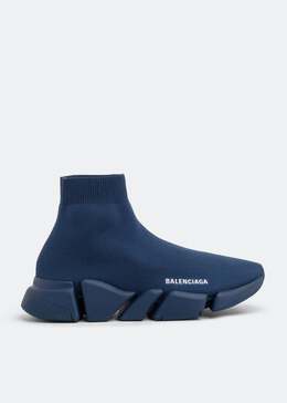 Balenciaga: Синие кроссовки  Speed.2