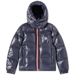 Moncler: Синий пуховик