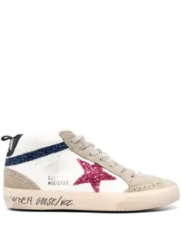 Golden Goose: Белые кроссовки  Mid Star