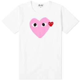 Comme Des Garçons Play: Белая футболка  Double Heart