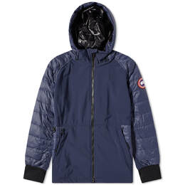 Canada Goose: Синий пуховик  HyBridge