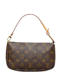 Louis Vuitton: Коричневый клатч Pochette Accessoires