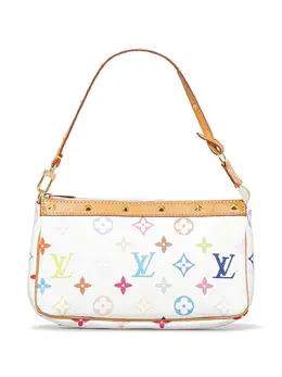 Louis Vuitton: Белый клатч Pochette Accessoires