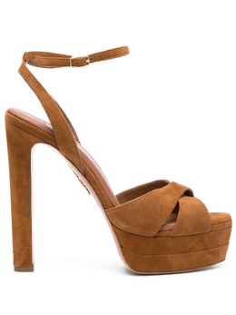 Aquazzura: Коричневые сандалии 