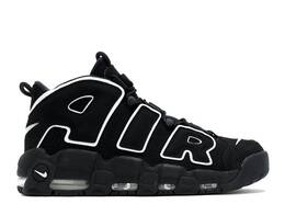 Nike: Чёрные кроссовки  Air More Uptempo