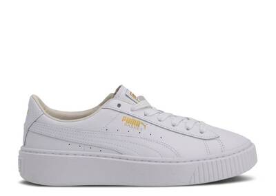 Puma basket platform sales white gold