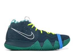 Nike: Зелёные кроссовки  Kyrie 4