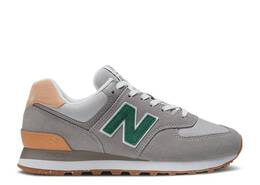 New Balance: Зелёные кроссовки 