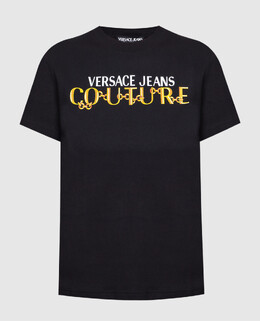 Versace Jeans Couture: Чёрная футболка