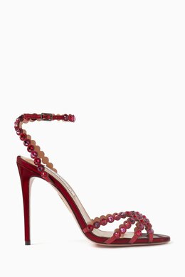 Aquazzura: Красные сандалии Tequila 105