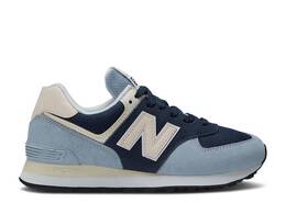 New Balance: Голубые кроссовки  574