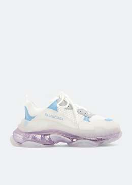 Balenciaga: Белые кроссовки Triple S Clear Sole