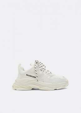 Balenciaga: Белые кроссовки  Triple S