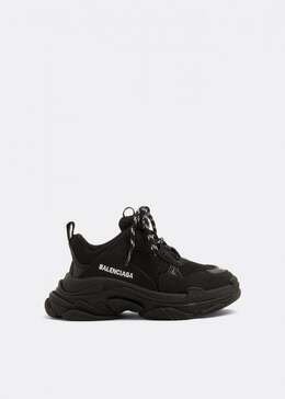 Balenciaga: Чёрные кроссовки  Triple S