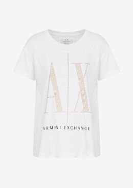 Armani Exchange: Белая футболка  Icon