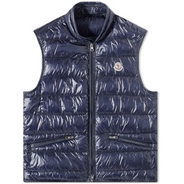 Moncler: Синий жилет 