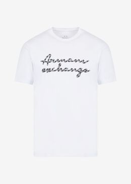 Armani Exchange: Белая футболка