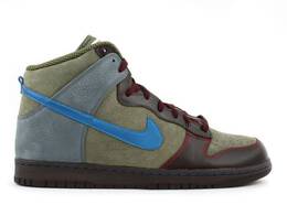 Nike: Зелёные кроссовки  Dunk High Premium