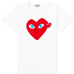 Comme Des Garçons Play: Белая футболка 