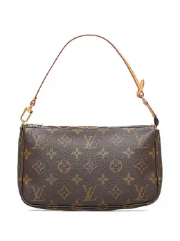 Louis Vuitton: Коричневый клатч Pochette Accessoires