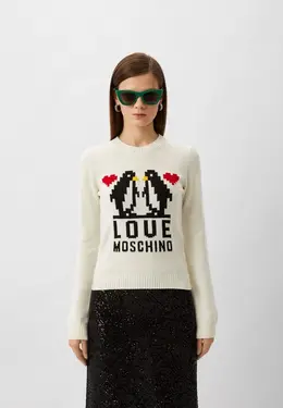 Love Moschino: Белый свитер