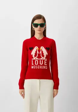 Love Moschino: Красный свитер