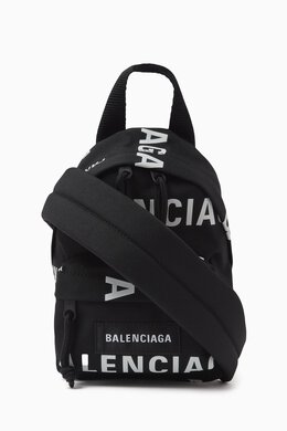 Balenciaga: Чёрный рюкзак Explorer