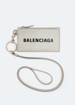 Balenciaga: Серебристый картхолдер  Cash