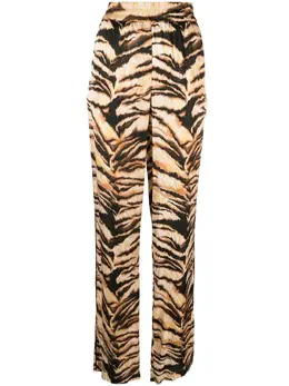 Roberto Cavalli: Брюки с тигровым принтом 