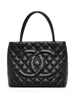 CHANEL Pre-Owned: Чёрная сумка-шоппер 