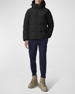 Canada Goose: Чёрный пуховик  Carson