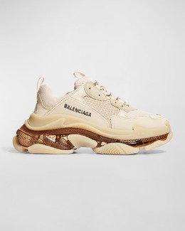 Balenciaga: Прозрачные кроссовки  Triple S