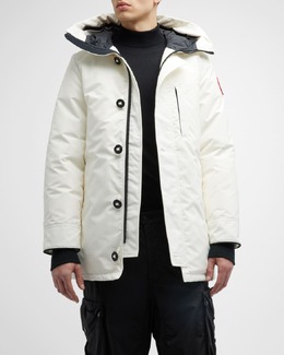 Canada Goose: Чёрный пуховик  Chateau