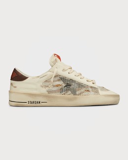 Golden Goose: Белые кеды  Stardan