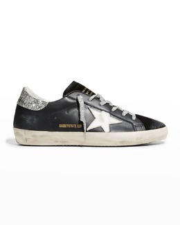 Golden Goose: Чёрные кеды  Superstar