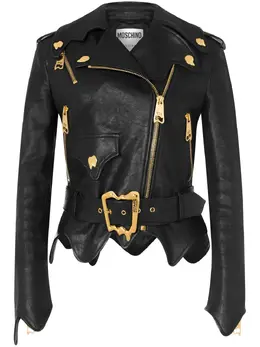 Moschino: Кожаная куртка  Biker Jacket