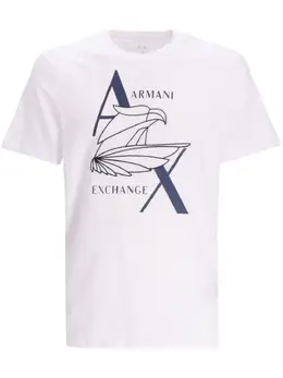 Armani Exchange: Футболка с принтом