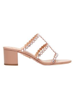 Aquazzura: Розовые сабо Tequila