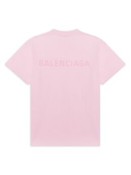 Balenciaga: Розовая футболка Shopping