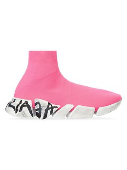 Balenciaga: Розовые кроссовки Speed.2