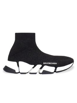 Balenciaga: Чёрные кроссовки Speed.2