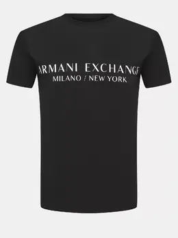 Armani Exchange: Чёрная футболка 